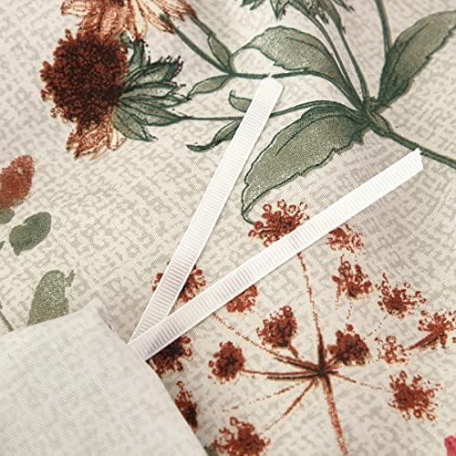 INFLAG Duvet Cover Set - 100% Cotton Reversible Floral Duvet Cover Set