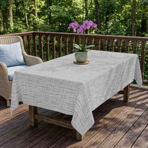 Rectangle Tablecloth, Modern Minimalist Gray Waterproof Table Cloth