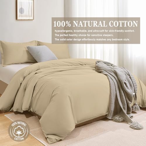 100-Percent Cotton Duvet Cover Set, Hidden Zipper Closure, Ultra Soft