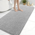 Arotive Chenille Bathroom Rugs 60x24, Soft Absorbent Bath Mat, Light