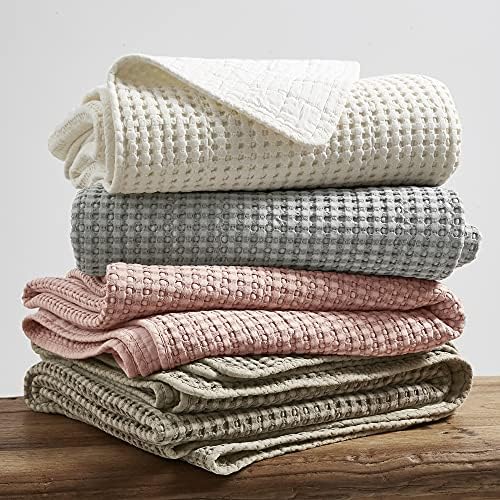 Levtex Home - Mills Waffle - Throw - Cream Cotton Waffle - Throw Size