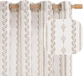 BGment Brown Boho Curtains for Living Room 96 Inch Length - 2 Panels