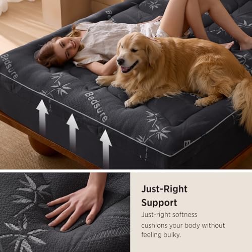 Bedsure 2 Inch Queen Mattress Topper - Viscose Made from Bamboo
