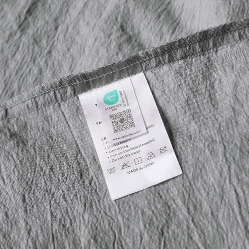 WDCOZY Grey King Size Jacquard Duvet Cover Set with Zipper Closure