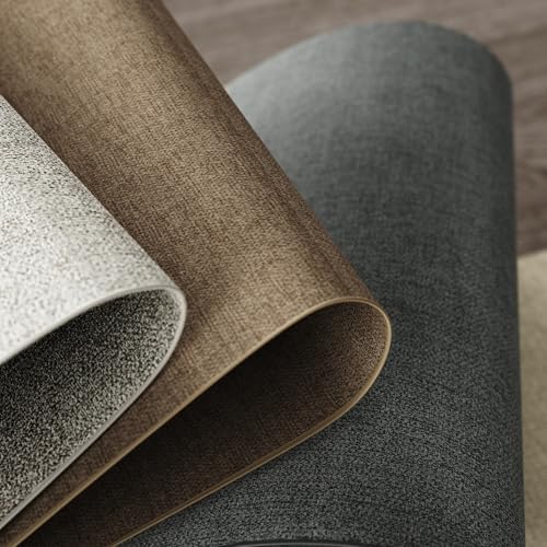 DOLOPL Placemats Set of 6, Reversible Faux Leather Place Mats, Gray