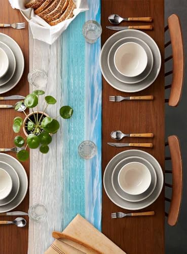 Summer Table Runners 90 Inches Long Tropical Ocean Beach Sea Water