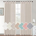 2 Pack Linen Elegant Curtains 84 Inches Long 7 Tab Top Breathable and