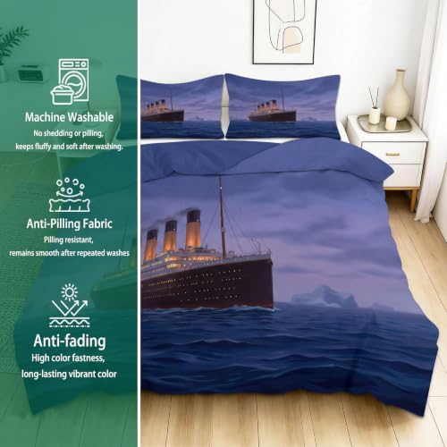 Vintage Titanic Reversible Duvet Cover Set California King