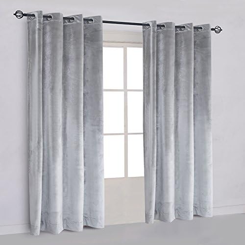 Cherry Home Super Soft Luxury Velvet Smoky Gray Classic Light Blocking