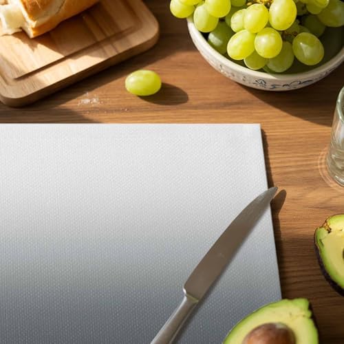 Abstract Ombre Grey Placemats Set of 6 Washable Table Mats for