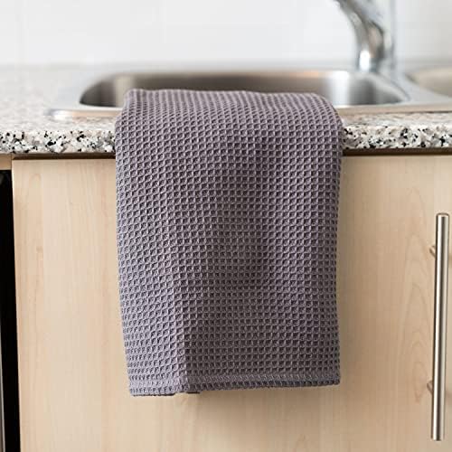 Fabstyles 100% Cotton Waffle Weave Kitchen Towels, Extra Large Dish