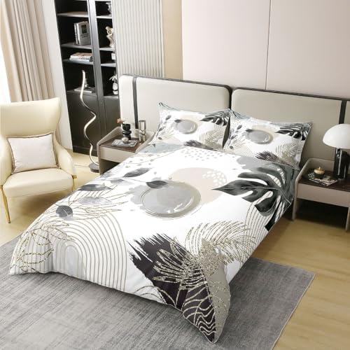 Erosebridal Gray Boho Mid Century 100% Cotton Duvet Cover Full