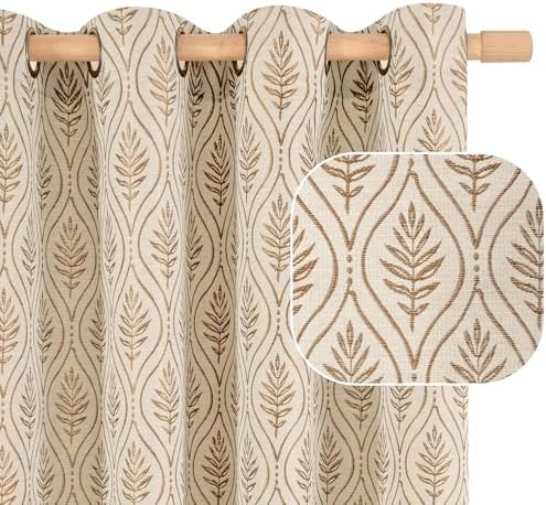 BGment Taupe Linen Curtains for Living Room,52 x 84 Inch 2 Panels