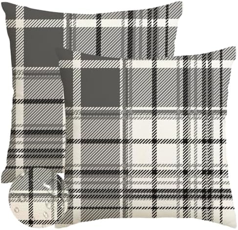 RABUSOFA Pillow Covers 18x18 Inch Indoor Outdoor Waterproof Set of 2