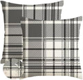 RABUSOFA Pillow Covers 18x18 Inch Indoor Outdoor Waterproof Set of 2