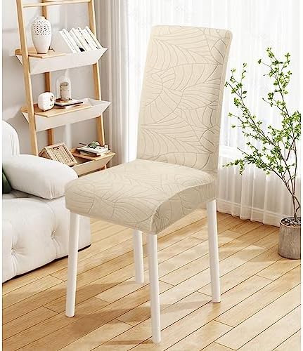 Fuloon Chair Covers for Dining Room 4 Pack, Solid Stretch Dining Chair