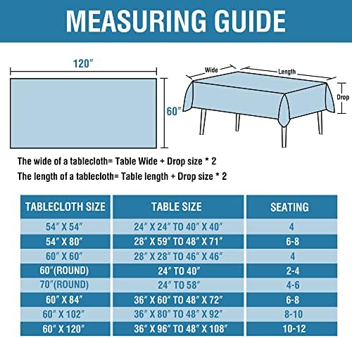 H.VERSAILTEX Linen Textured Tablecloth 60 x 120 Waterproof Decorative