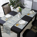 Classic Plank Table Runner and Placemats Set of 4 Traditional