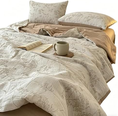 Gentlesoft 100% Cotton Blanket Queen Size for Bed,Cooling Blanket for