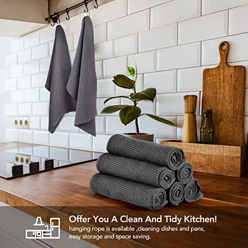 PY HOME & SPORTS 8 Pack Cotton Waffle Weave Kitchen Towels 17 x 25