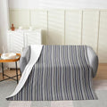 Erosebridal Gray Stripes Flannel Blanket Twin 60x80 Inch | Men Women