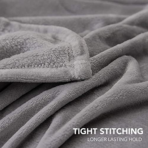 KEPLIN Silver Grey Throw Blanket - 60x80 in I Soft, Fluffy, Warm