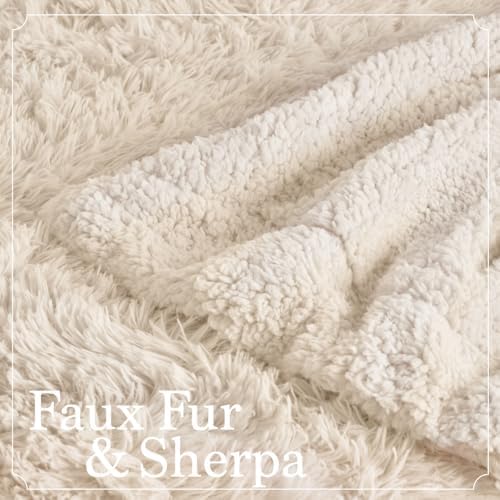 The Connecticut Home Co Throw Blanket Soft Fluffy Room Decor, Cozy