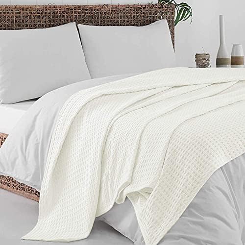 Queen Size Waffle Blankets - 100% Cotton Blankets for Queen Size Bed