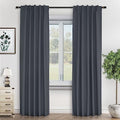 Macochico 120 Inch Long Curtains Rod Pocket and Back Tab Blackout