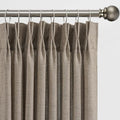 Khaki Pinch Pleated Sheer Curtains 120 Inches Long 42x120 2 Panels