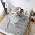 LGYKUMEG 100% Cotton Blanket Queen Size for Bed - Lightweight and Soft