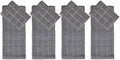 Set of 8, 100% Cotton Grey Window Panel Terry Kitchen Towel - 4