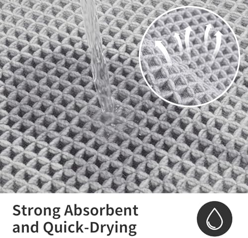 ILANGO Upgraded Waffle Bath Rug 24x60,Super Absorbent Non Slip Bath