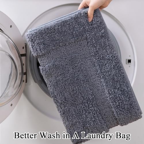 SHACOS Extra Soft Large Long Bathroom Runner Rug 60x24, Dark Grey