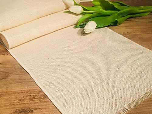 LushFabric Rustic Burlap Jute Table Runner - Wedding Jute Hessian
