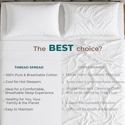 THREAD SPREAD 100% Cotton Full Size Sheet Sets, Sateen, Dark Grey