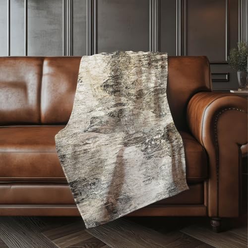 Addison Rugs ASB592 Taupe 50" x 70" Oversized Sherpa Throw Blanket