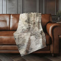 Addison Rugs ASB592 Taupe 50" x 70" Oversized Sherpa Throw Blanket