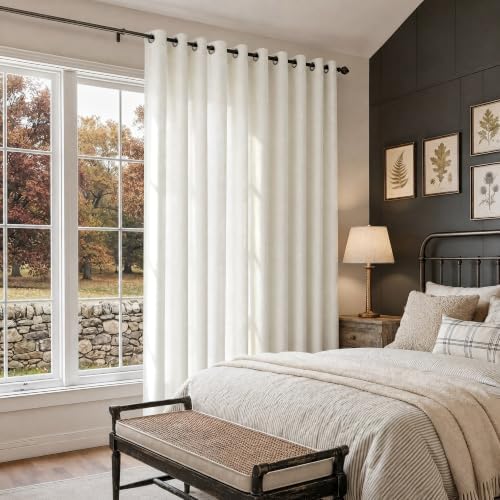Pitalk Natural Linen Sheer Curtains 60x48 Inch Long Short Window