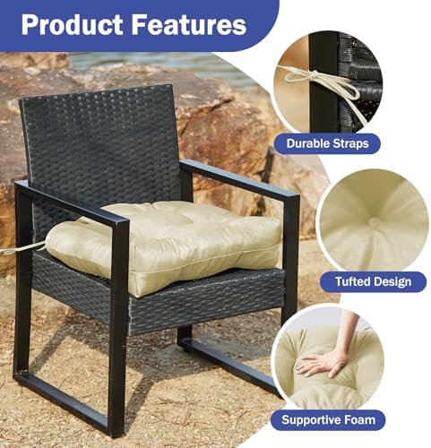 IPYNBAP Outdoor Chair Cushions Set of 2, Patio Chair Cushions with