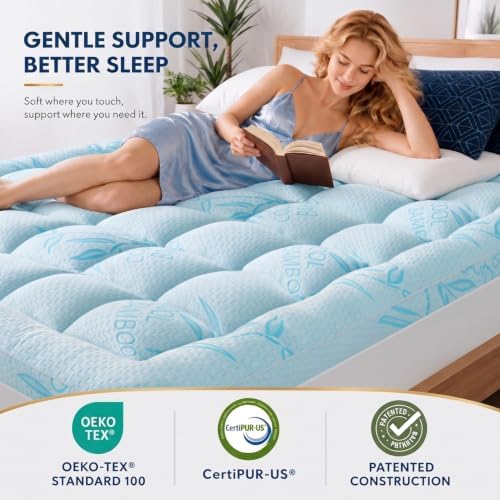 Queen Size Mattress Topper, Extra Thick Pillow Top Mattress Pad