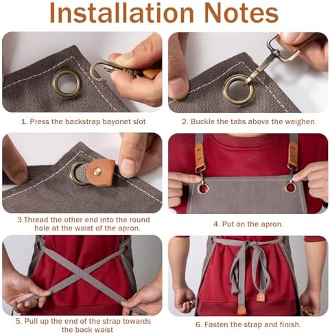 Woodworking Apron Heavy Wax Canvas Work Apron