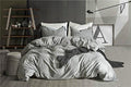 Luxury Solid Color Duvet Cover 2PCS Bedding Set with Zipper Closure