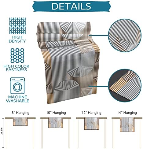 Geometric Table Mats Set of 4 With Table Runner 90 Inches Long,Cotton