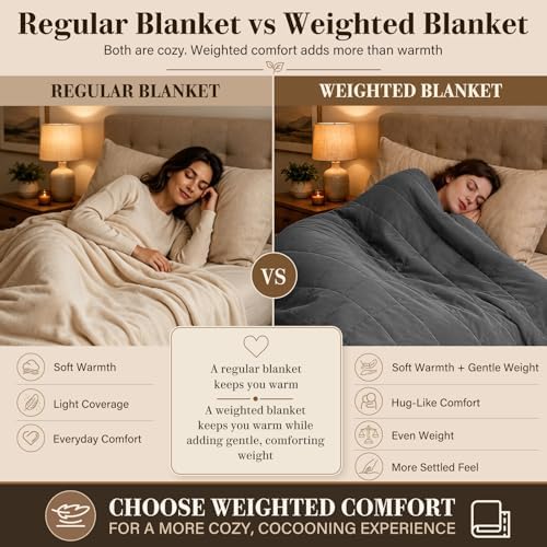 L'AGRATY Weighted Blanket for Adults 20lbs(Queen Size, 60"x80")