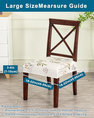 CRFATOP Waterproof Dining Chair Seat Cover Set of 4 Stretch