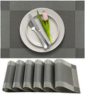 More Décor Dining Table Placemats, Washable Heat-Resistant PVC Vinyl