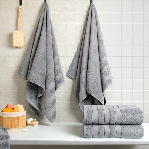 American Soft Linen Salem 100% Cotton Turkish 4 Piece Bath Towels for