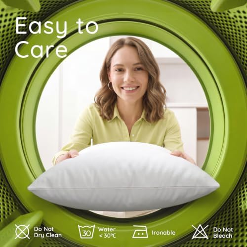 Ashler 18x18 Pillow Inserts Set of 2, Hypoallergenic Throw Pillow