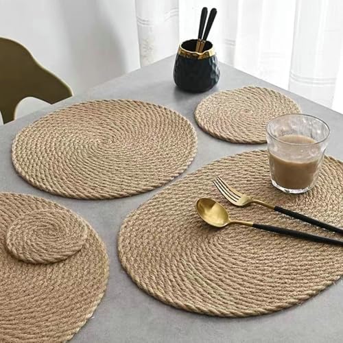 Dining Table Mats 8 Set, 11.82 x 15.75 in / 30 x 40 CM, Oval with